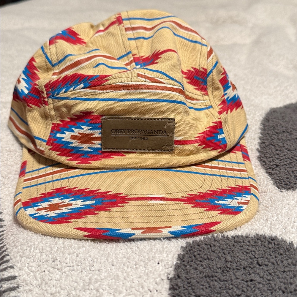 Obey Multicolor Patterned Hat